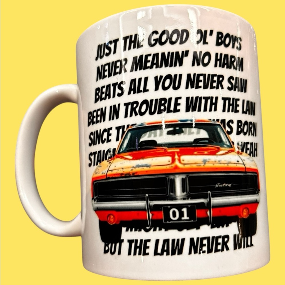 Bold Red and Black Numbered Mug Dukes of Hazzard Mug 15oz